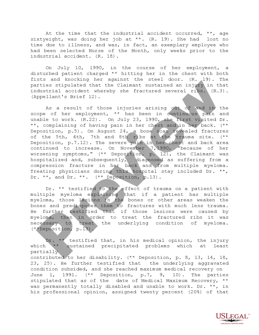 Preview Brief of Appellee / Claimant