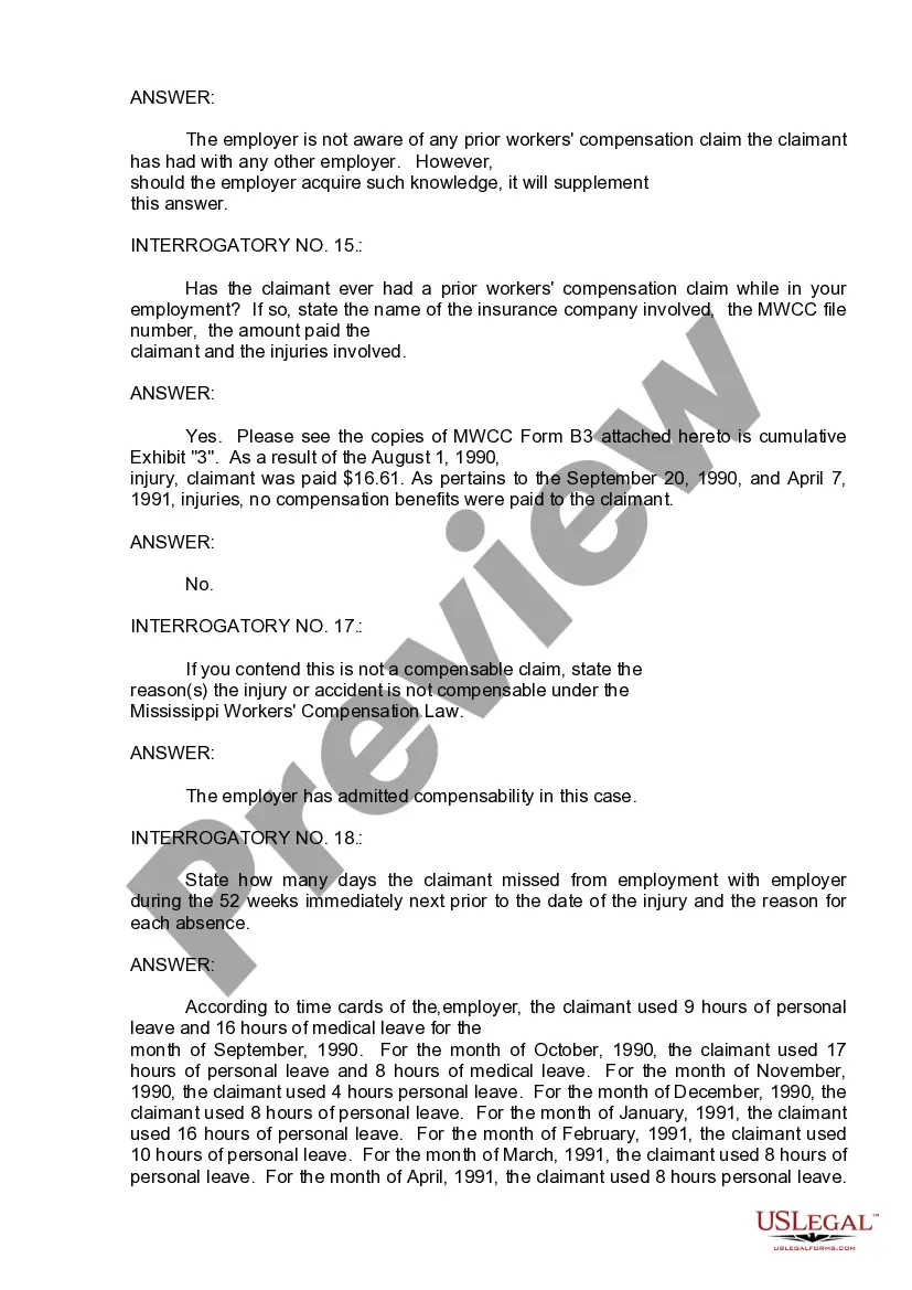 Get Claimant's First Supplemental Answers to First Set of Interrogatories and Requests for Production of Documents Preview Claimant's First Supplemental Answers to First Set of Interrogatories and Requests for Production of Documents