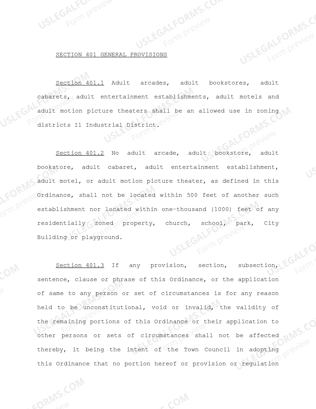 Preview Amendment of Zoning Ordinance - Adult Entertainment Regulation