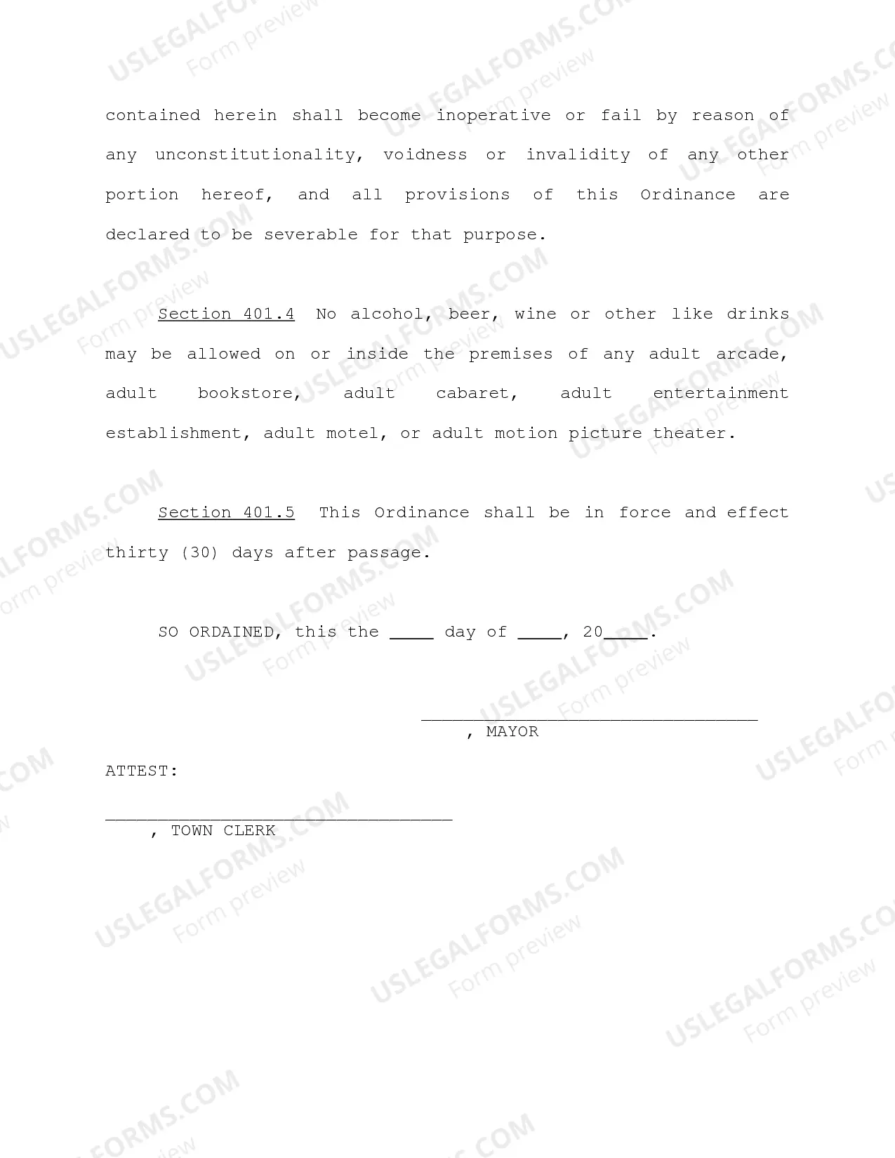 Preview Amendment of Zoning Ordinance - Adult Entertainment Regulation