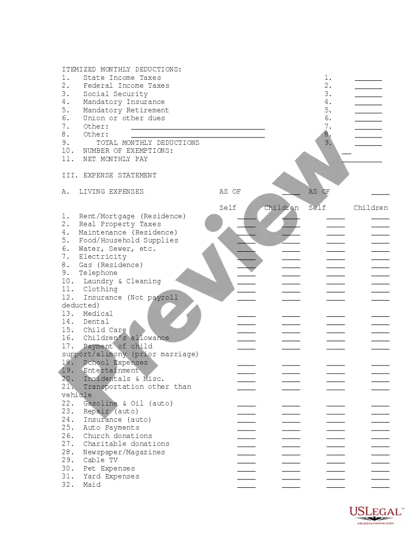 Preview Financial Statement