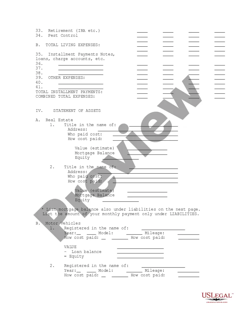 Preview Financial Statement