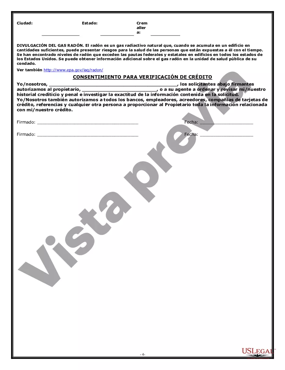 Preview Solicitud de arrendamiento de alquiler residencial