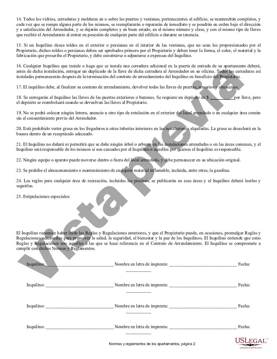 Preview Normas y reglamentos de los apartamentos