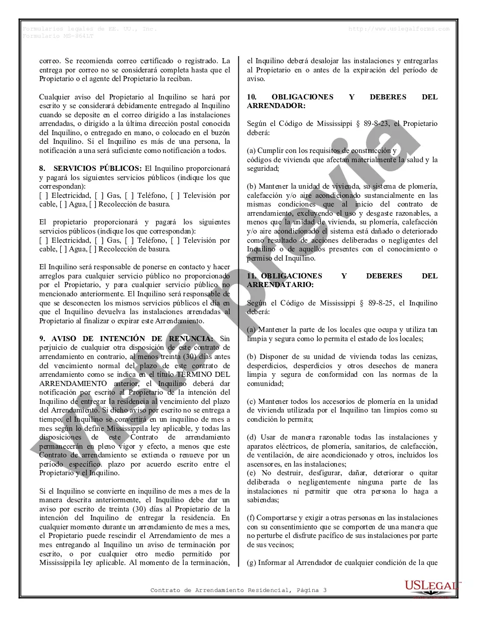 Preview Contrato de arrendamiento de alquiler residencial