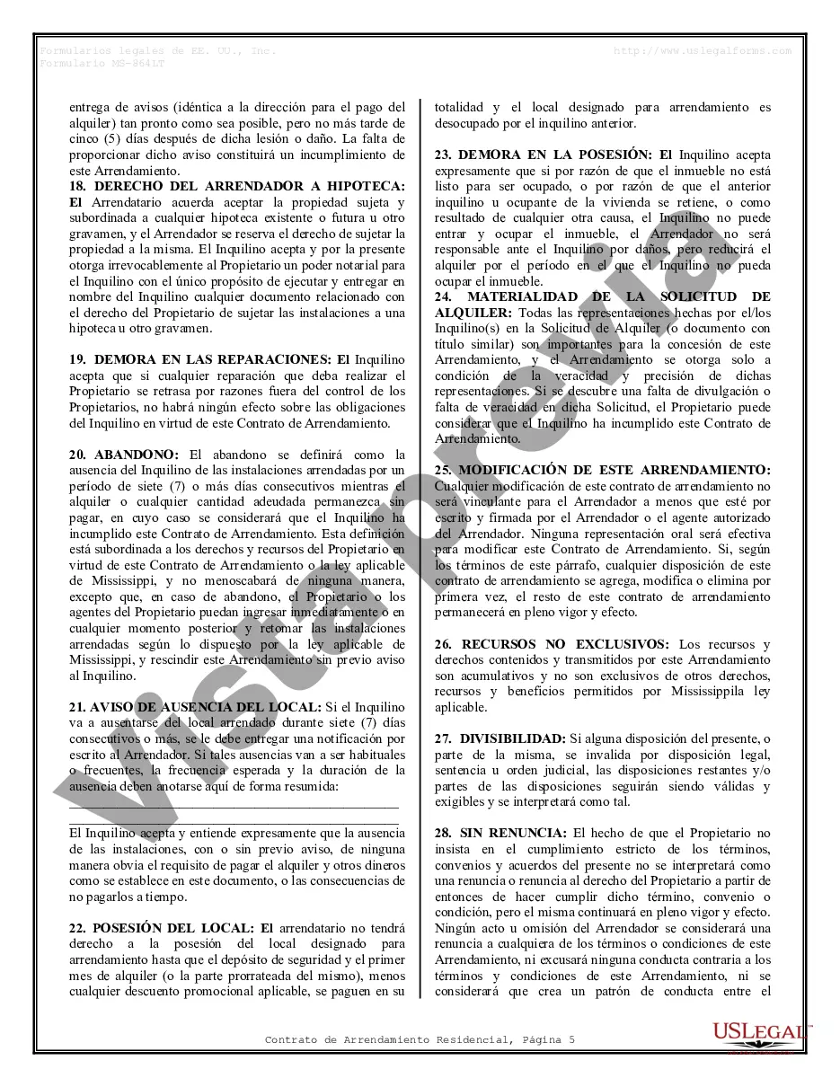 Preview Contrato de arrendamiento de alquiler residencial