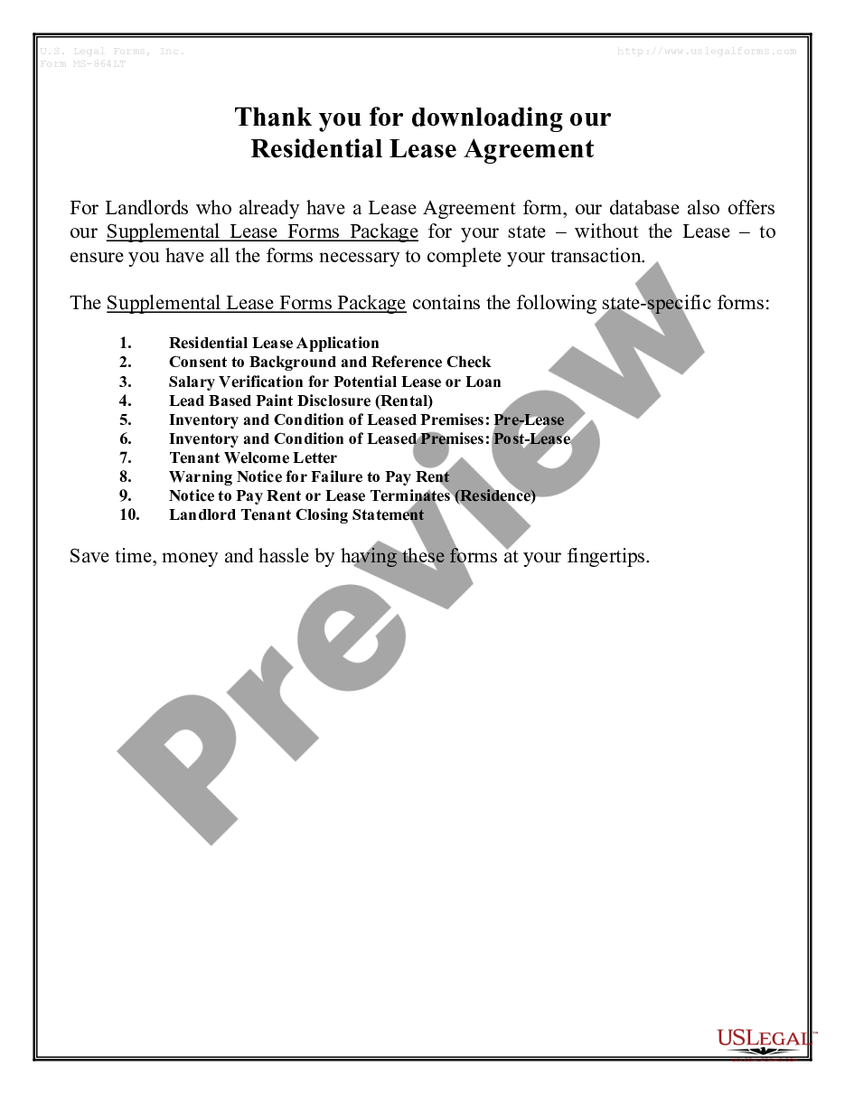 page 8 Residential Rental Lease Agreement preview