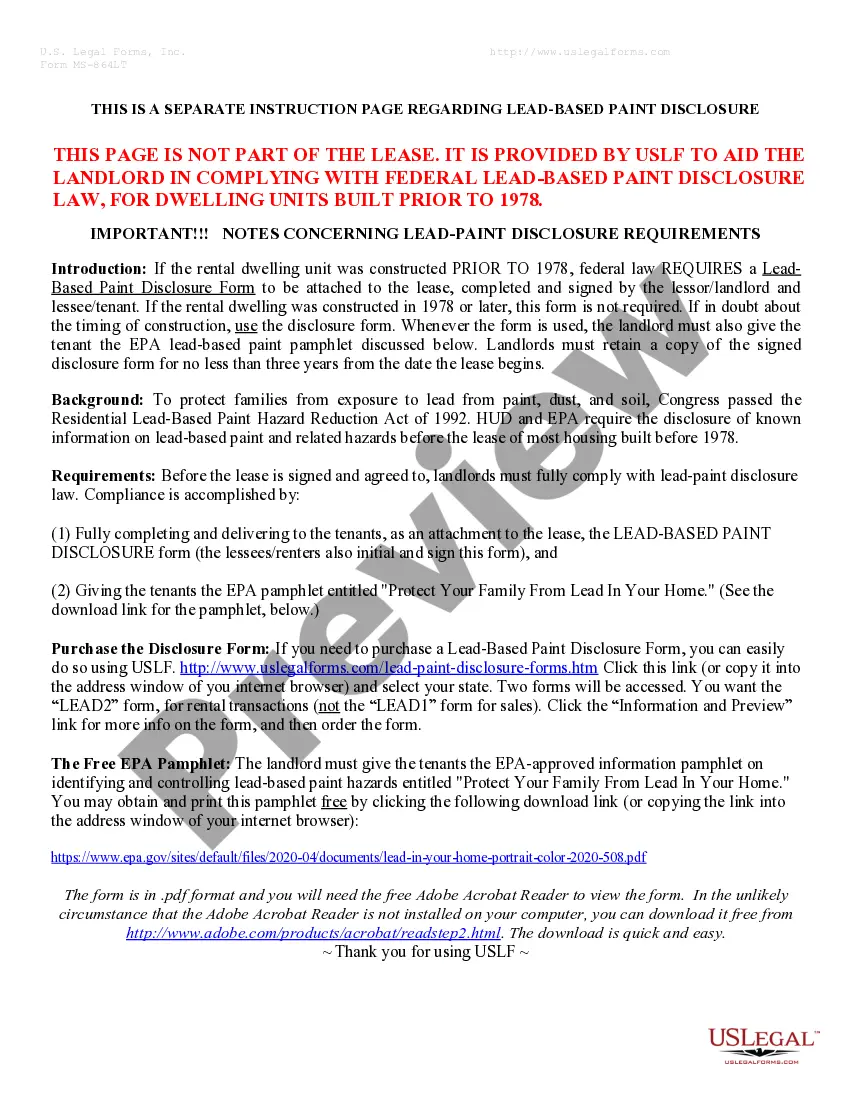 Preview Residential Rental Lease Agreement