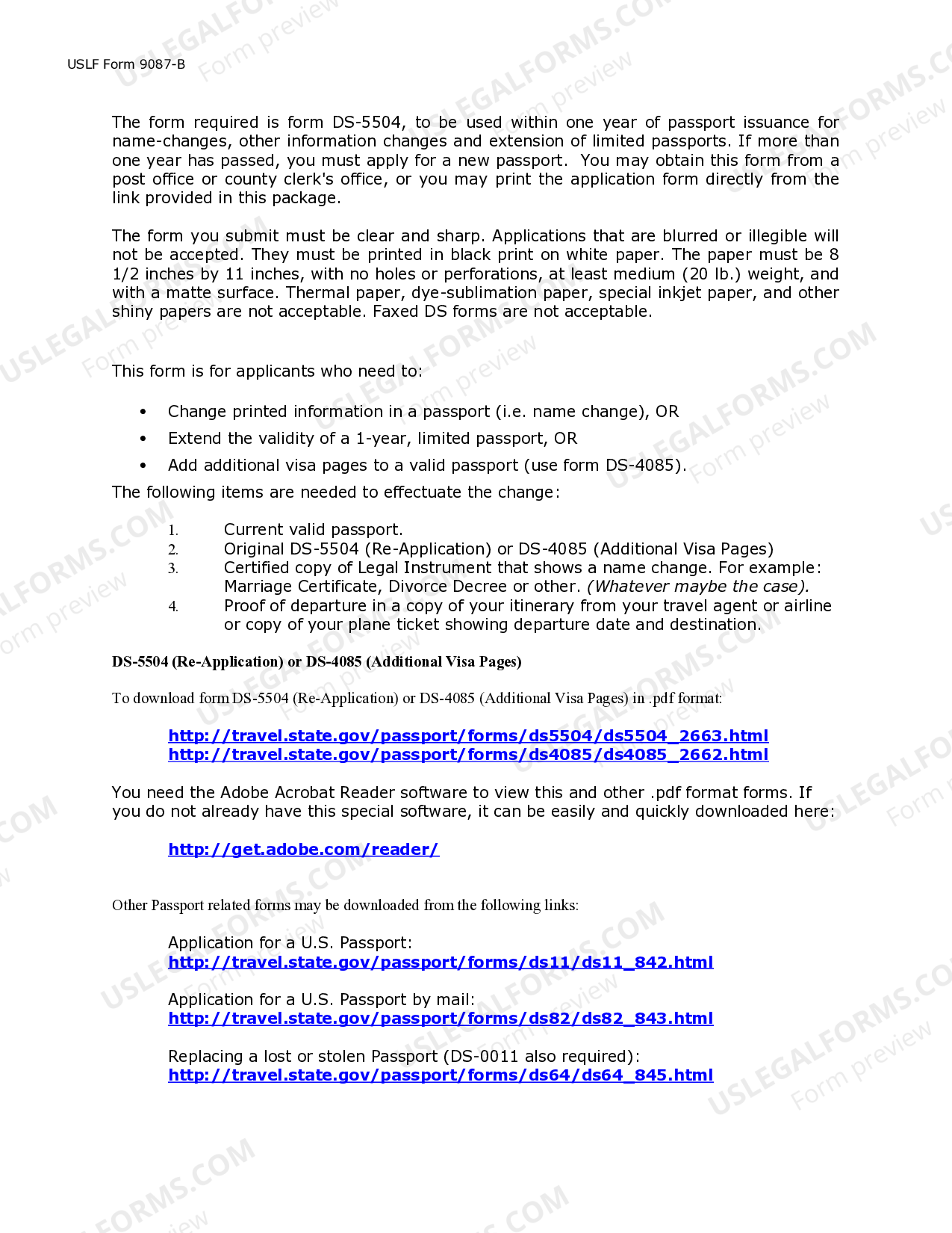 Name Change Notification Package for Brides, Court Ordered Name Change,  Divorced - Name Change Marriage | US Legal Forms