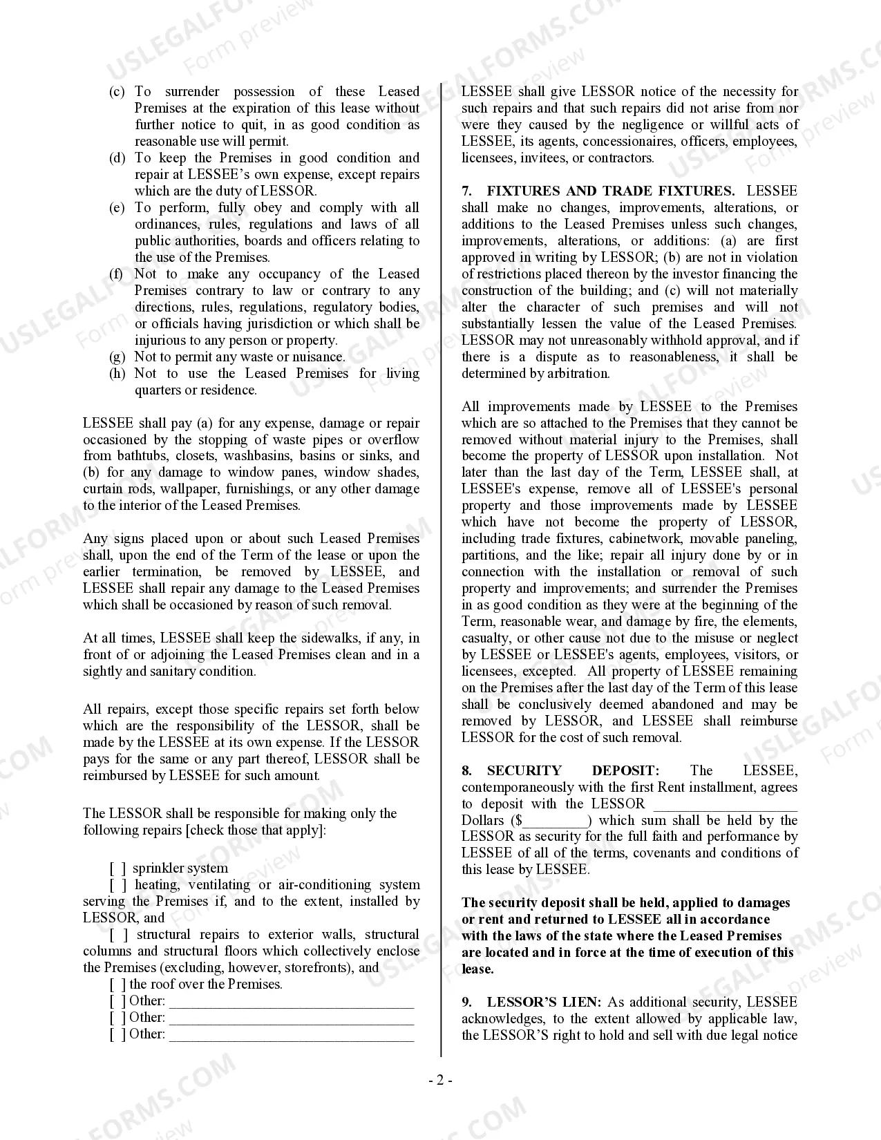 Preview Commercial Building or Space Lease