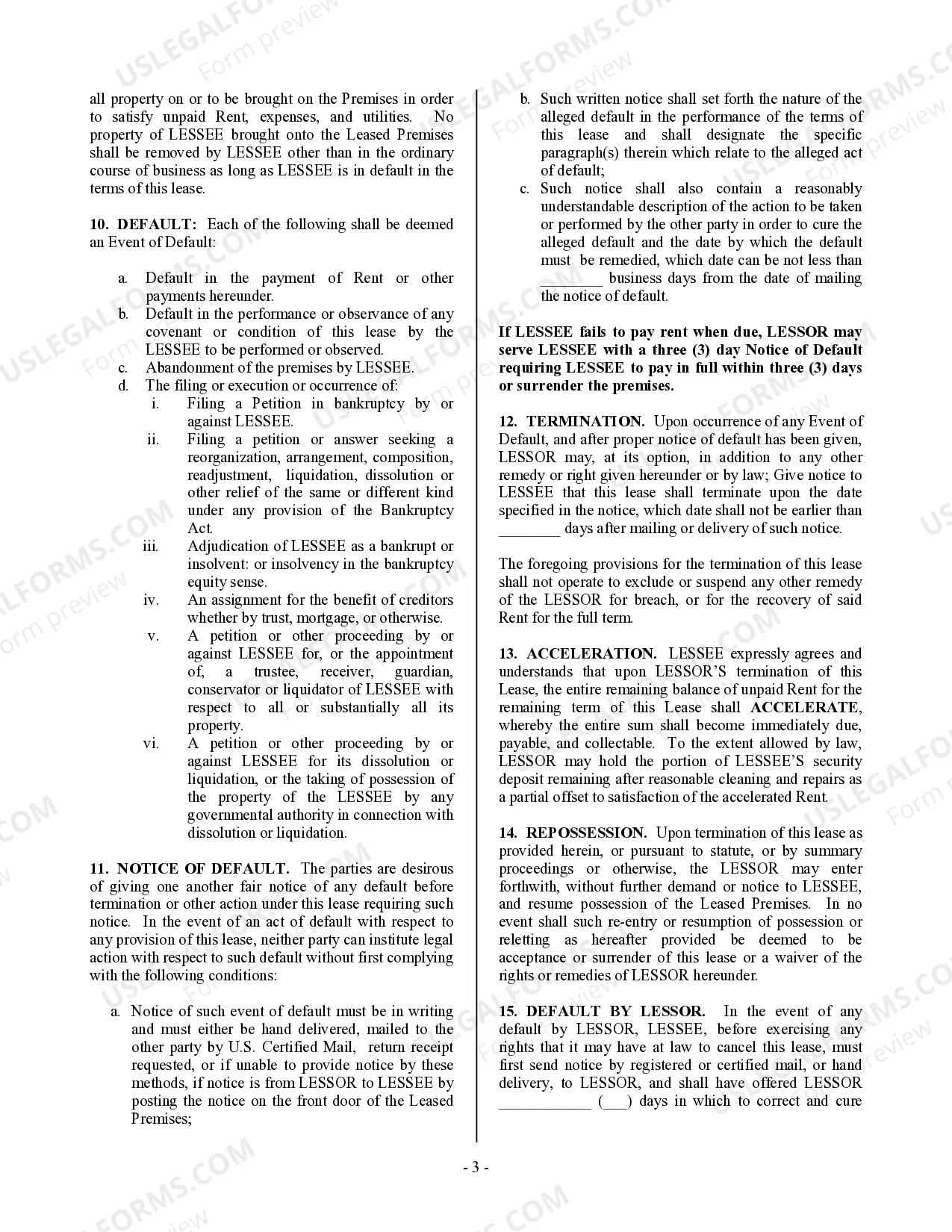 Preview Commercial Building or Space Lease