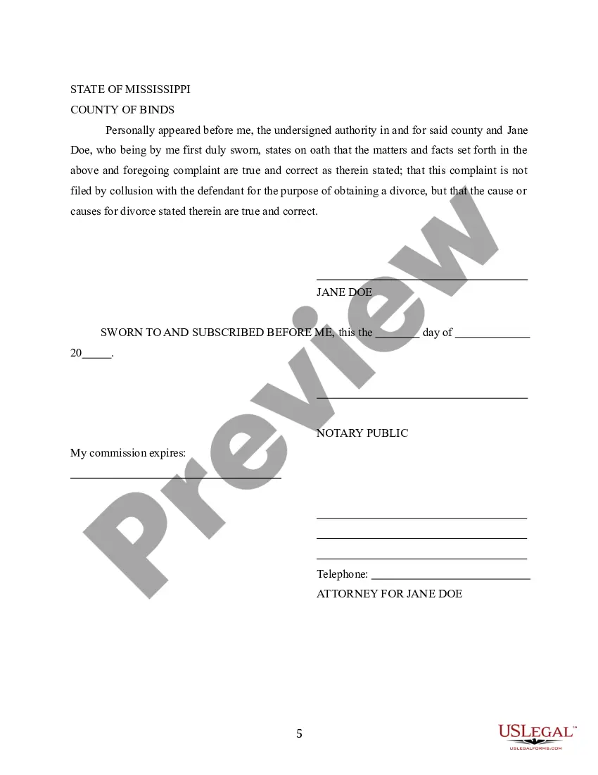 Preview Complaint for Divorce and Motion for Temporary Relief