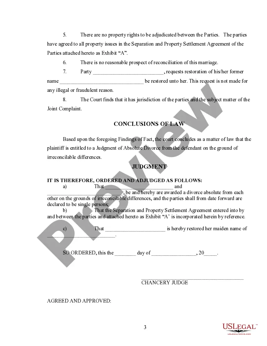 Get Joint Divorce - Uncontested - Irreconcilable Differences - No Children Preview Joint Divorce - Uncontested - Irreconcilable Differences - No Children