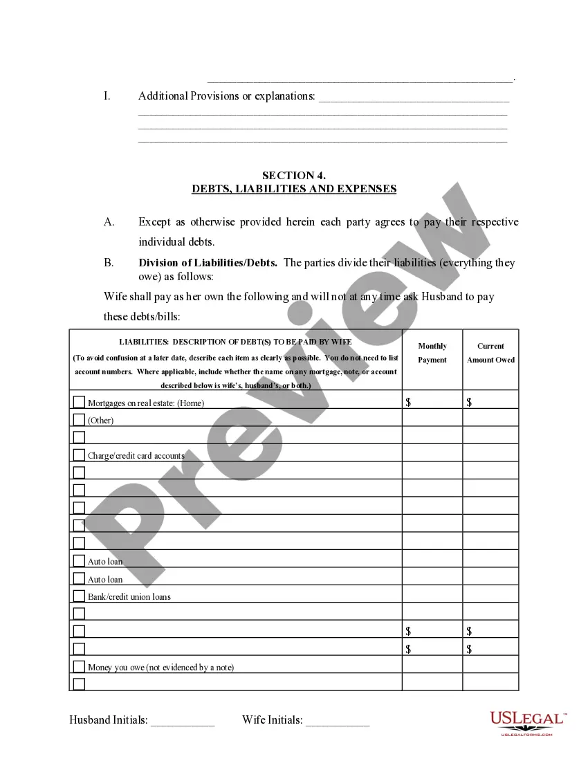 Preview Marital Domestic Separation and Property Settlement Agreement Adult Children Parties May have Joint Property or Debts where Divorce Action Filed