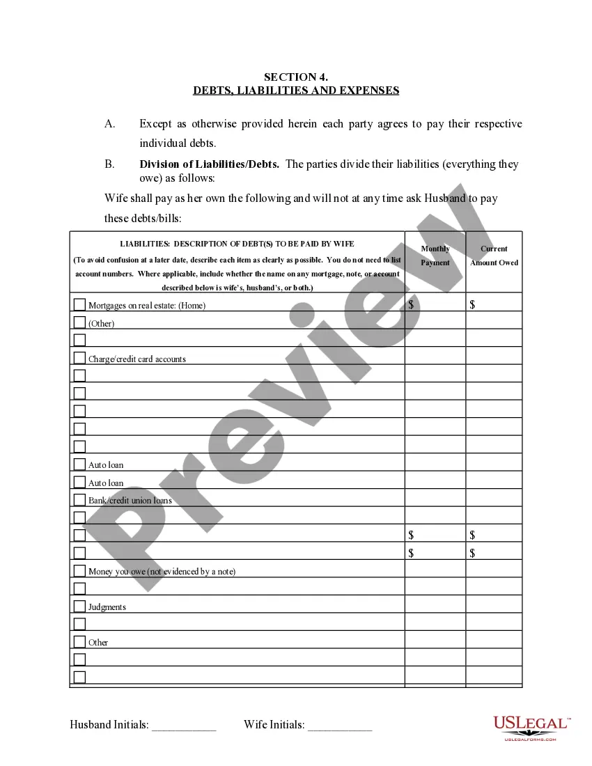 Preview Marital Domestic Separation and Property Settlement Agreement Adult Children Parties May have Joint Property or Debts effective Immediately