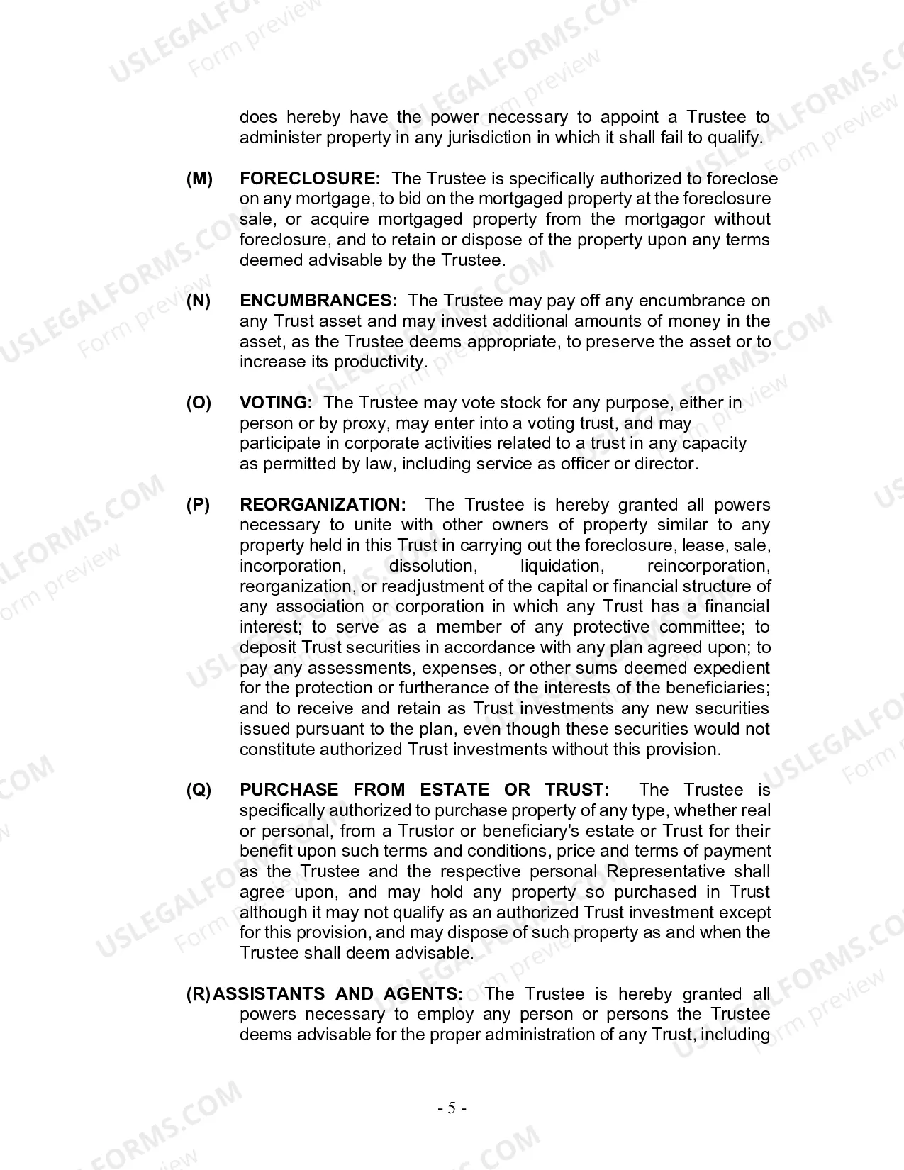Preview Revocable Living Trust for Husband and Wife with No Children