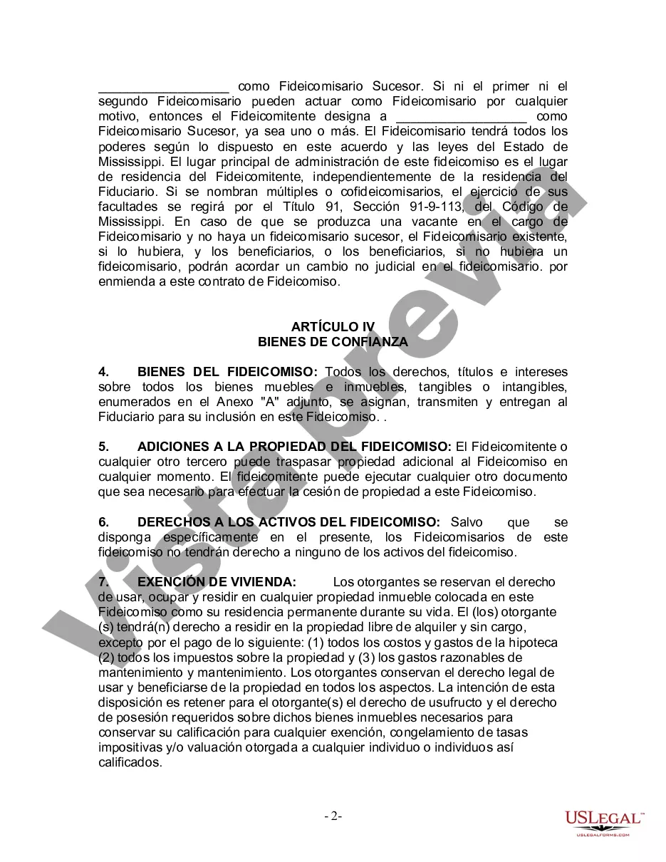 Preview Fideicomiso en vida para esposo y esposa con hijos menores o adultos
