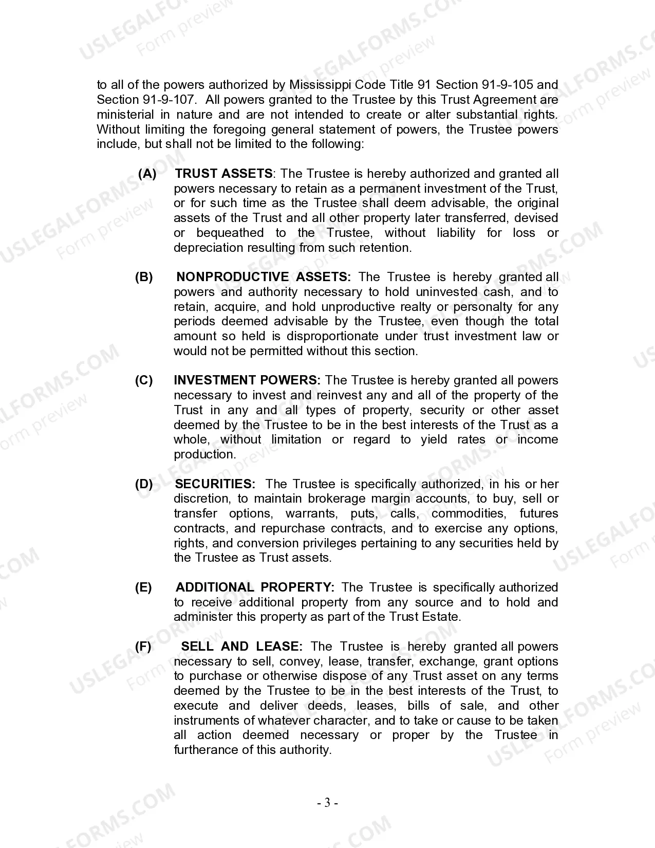 Preview Living Trust for Husband and Wife with Minor and or Adult Children