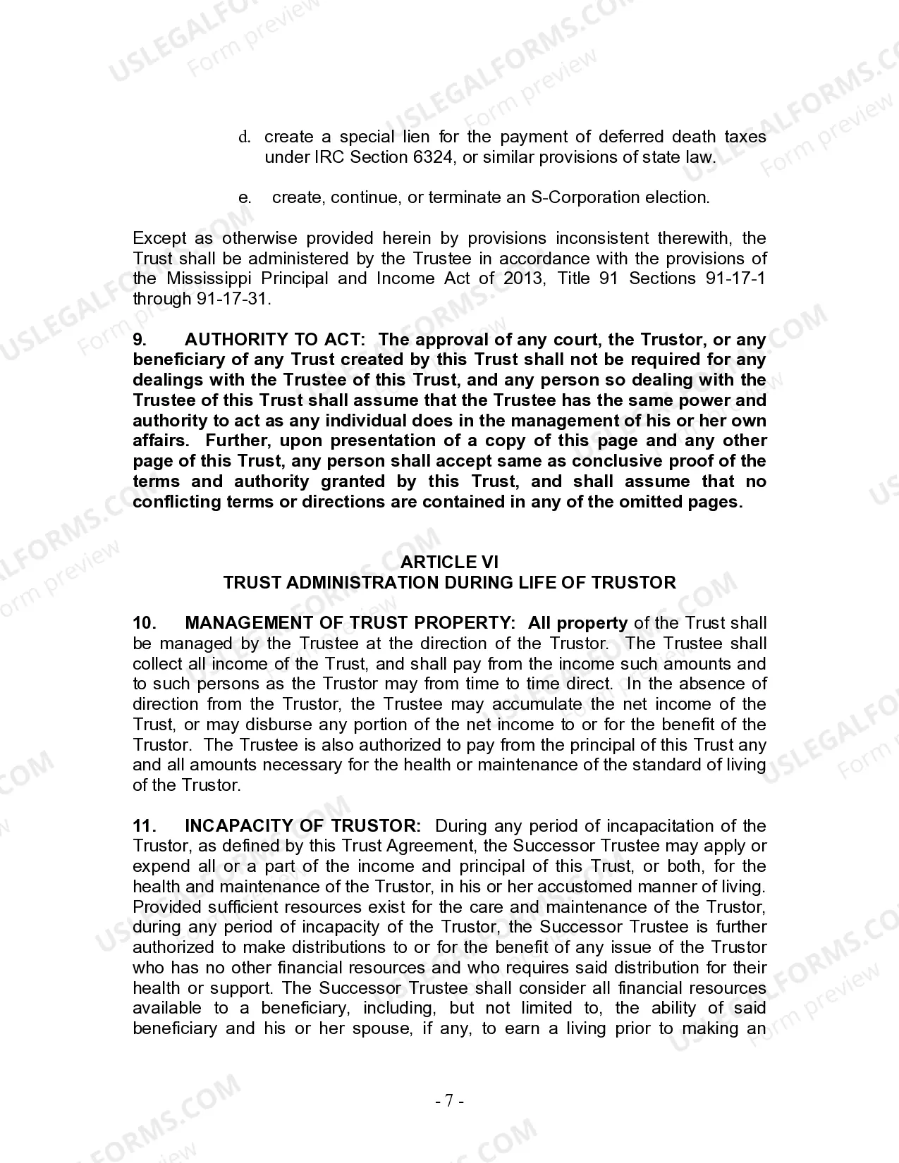 Preview Living Trust for Husband and Wife with Minor and or Adult Children