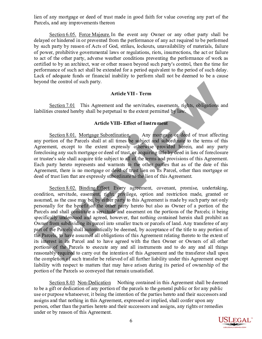 Reciprocal Driveway Easement Form | US Legal Forms