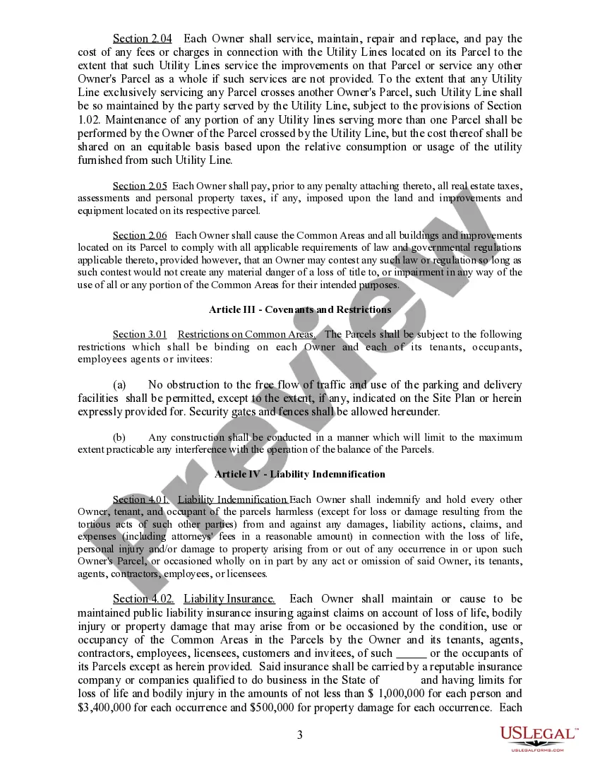 Get Reciprocal Easement and Operation Agreement Preview Reciprocal Easement and Operation Agreement