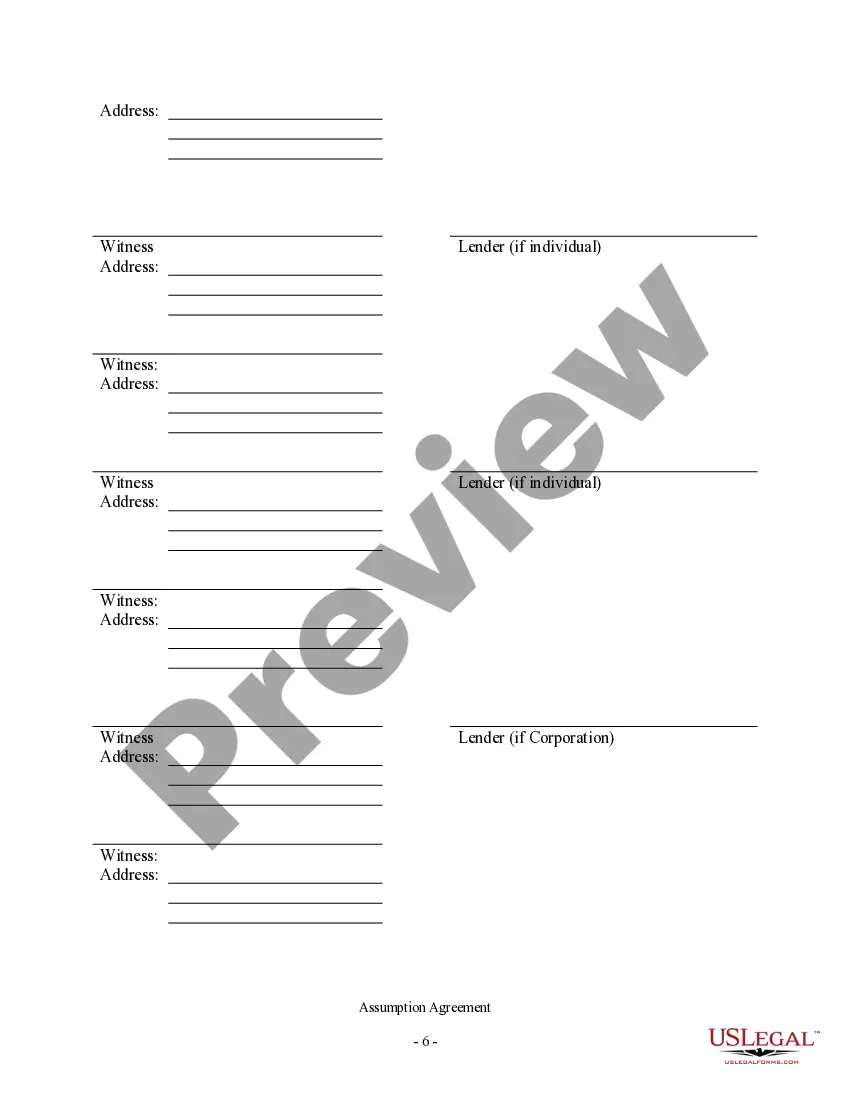 Preview Assumption Agreement of Deed of Trust and Release of Original Mortgagors