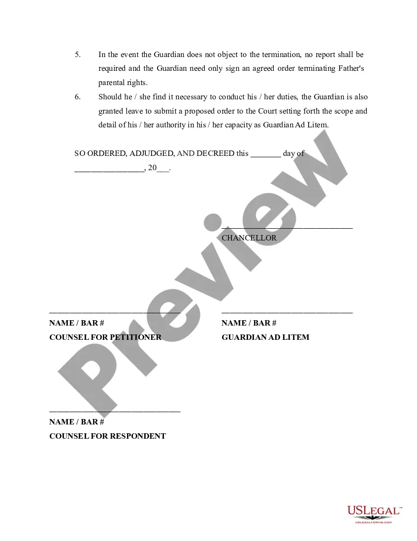 Preview Agreed Order Appointing Guardian Ad Litem