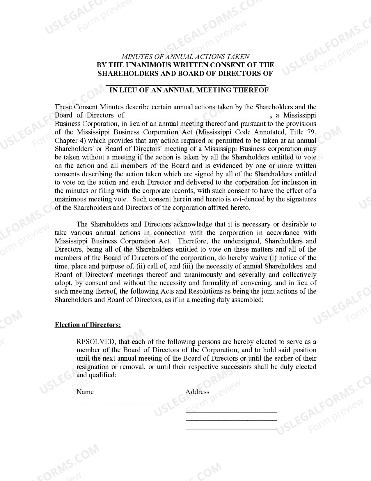 Preview Annual Minutes