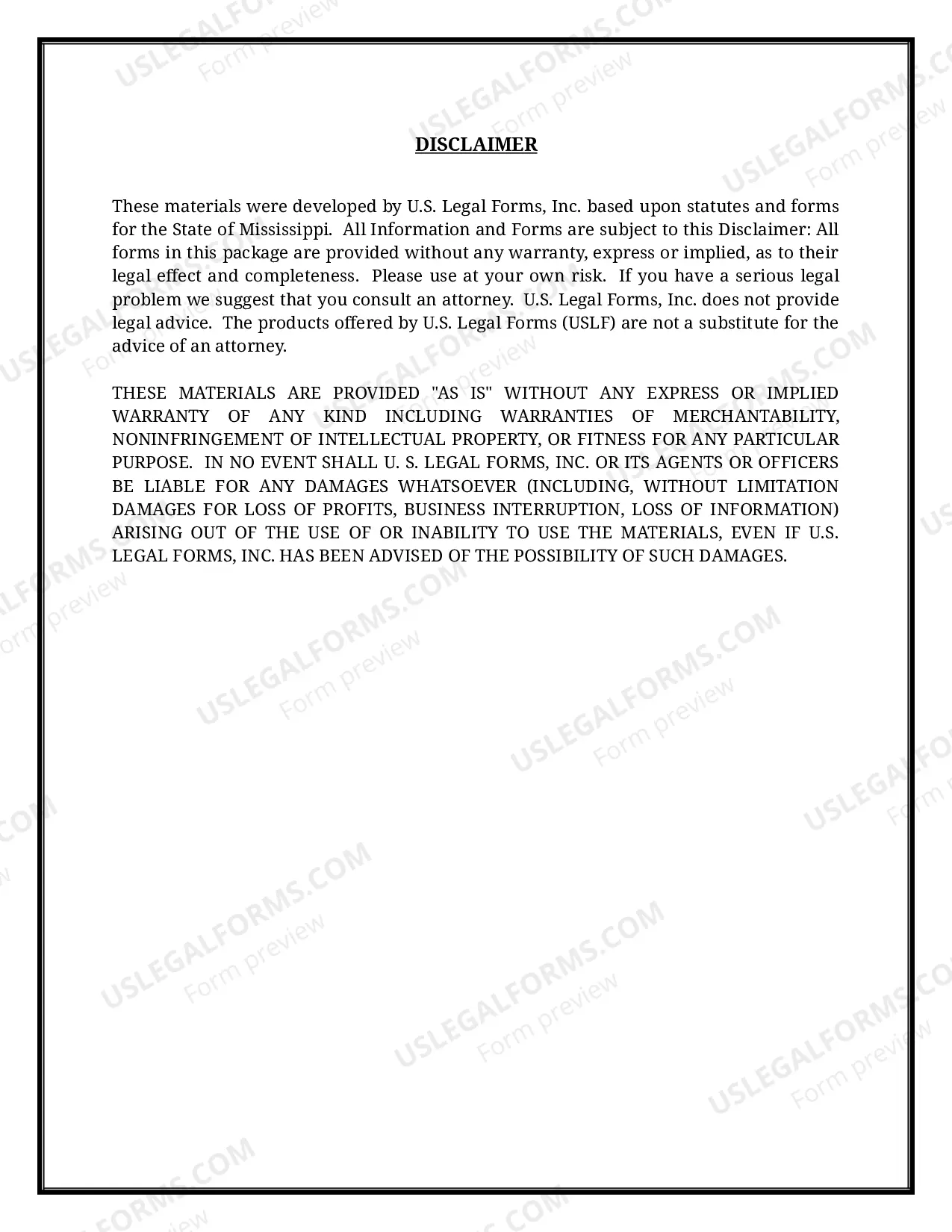 Preview Mississippi Name Change Instructions and Forms Package for an Adult