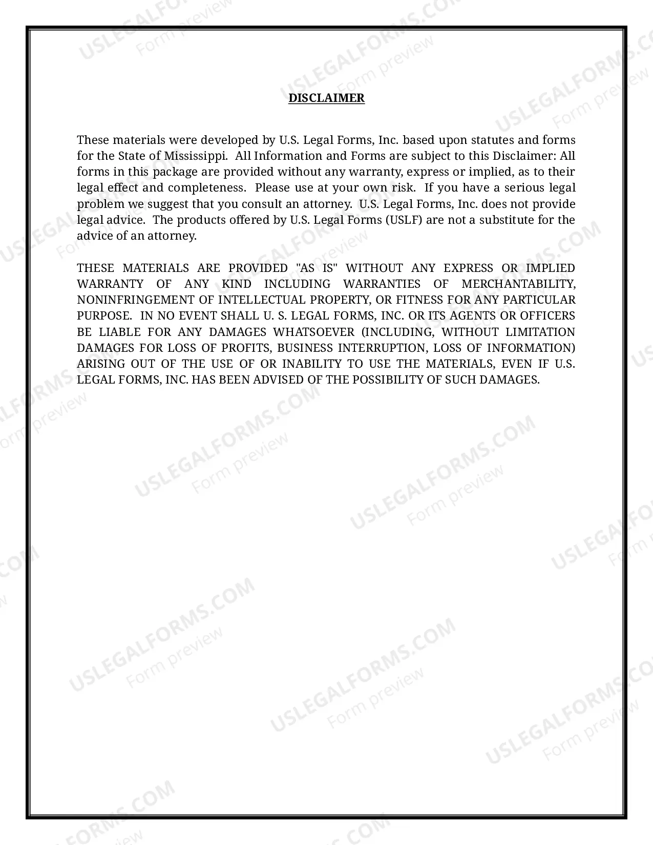 Preview Mississippi Name Change Instructions and Forms Package for a Minor