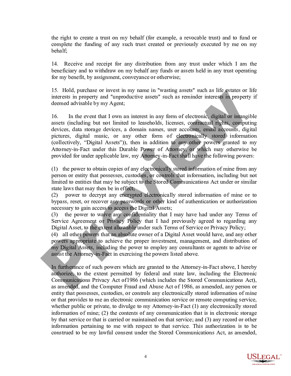 page 3 General Durable Power of Attorney preview
