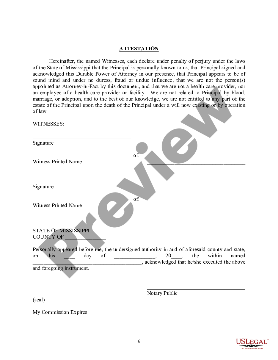 page 5 General Durable Power of Attorney preview
