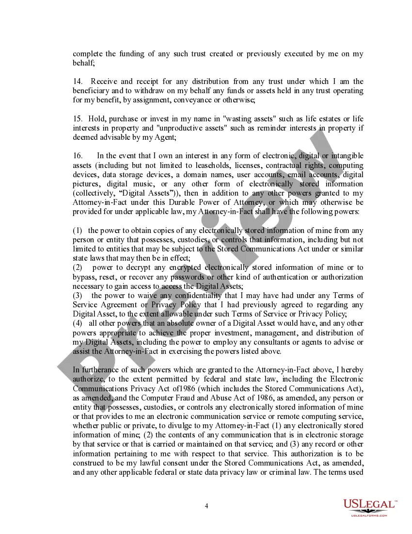 Preview General Durable Power of Attorney