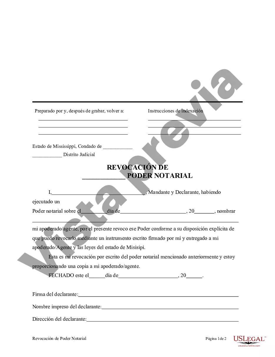 Preview Revocación del Poder General Duradero