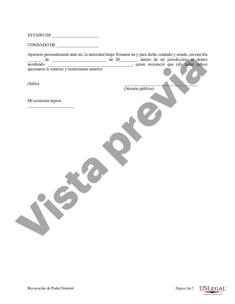 Preview Revocación del Poder General Duradero
