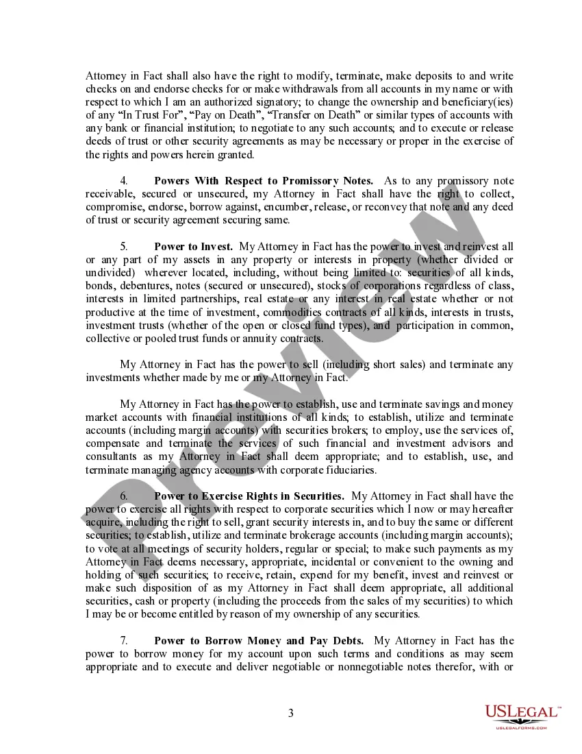 Preview Durable Power of Attorney