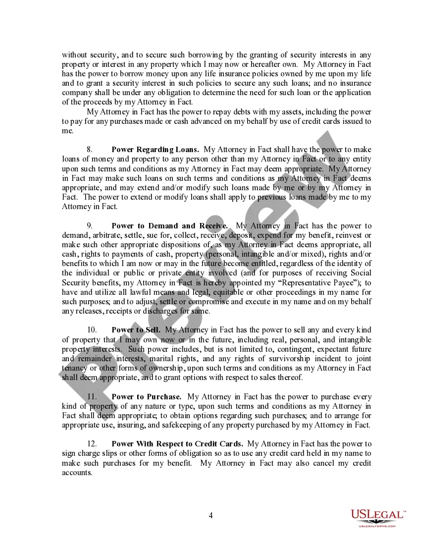 Preview Durable Power of Attorney