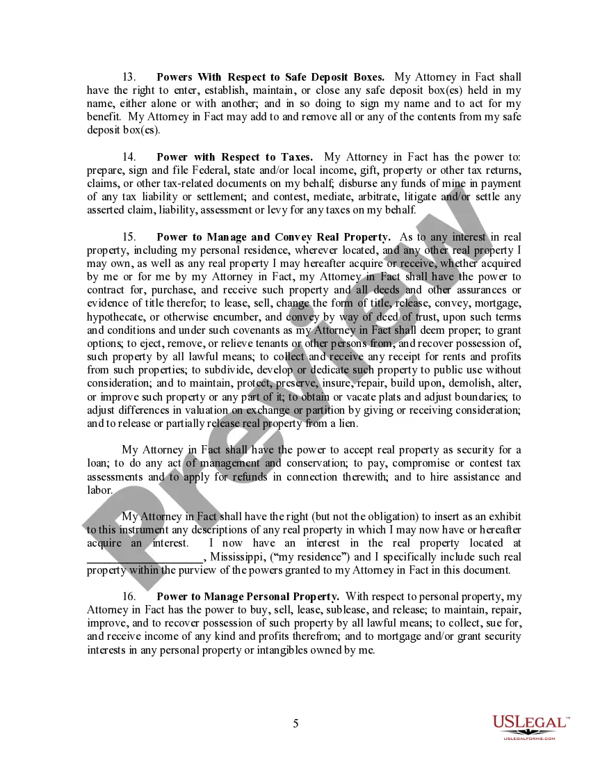 Preview Durable Power of Attorney