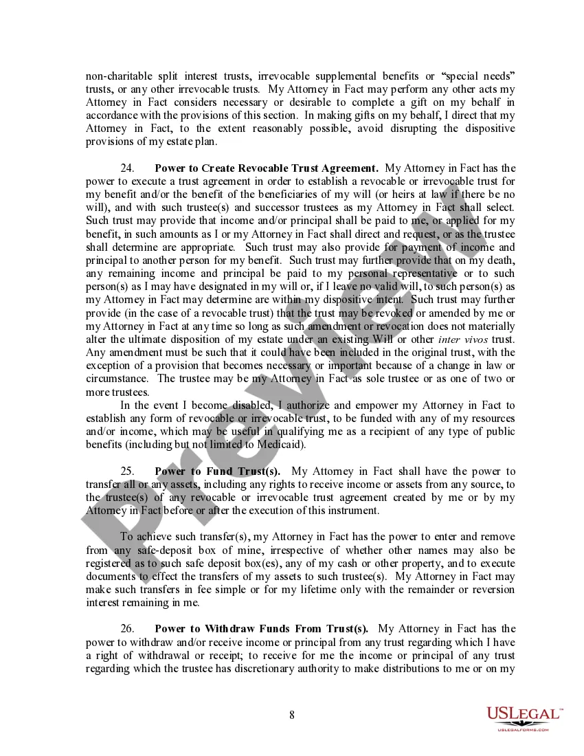 Preview Durable Power of Attorney