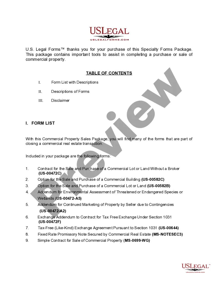 Preview Mississippi Commercial Property Sales Package