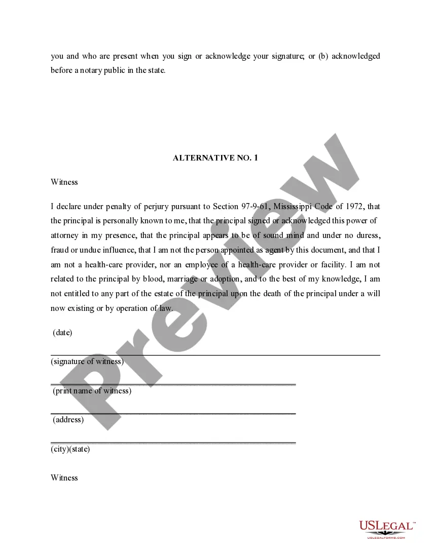 Preview Advance Health Care Directive Statutory Form includes Living Will