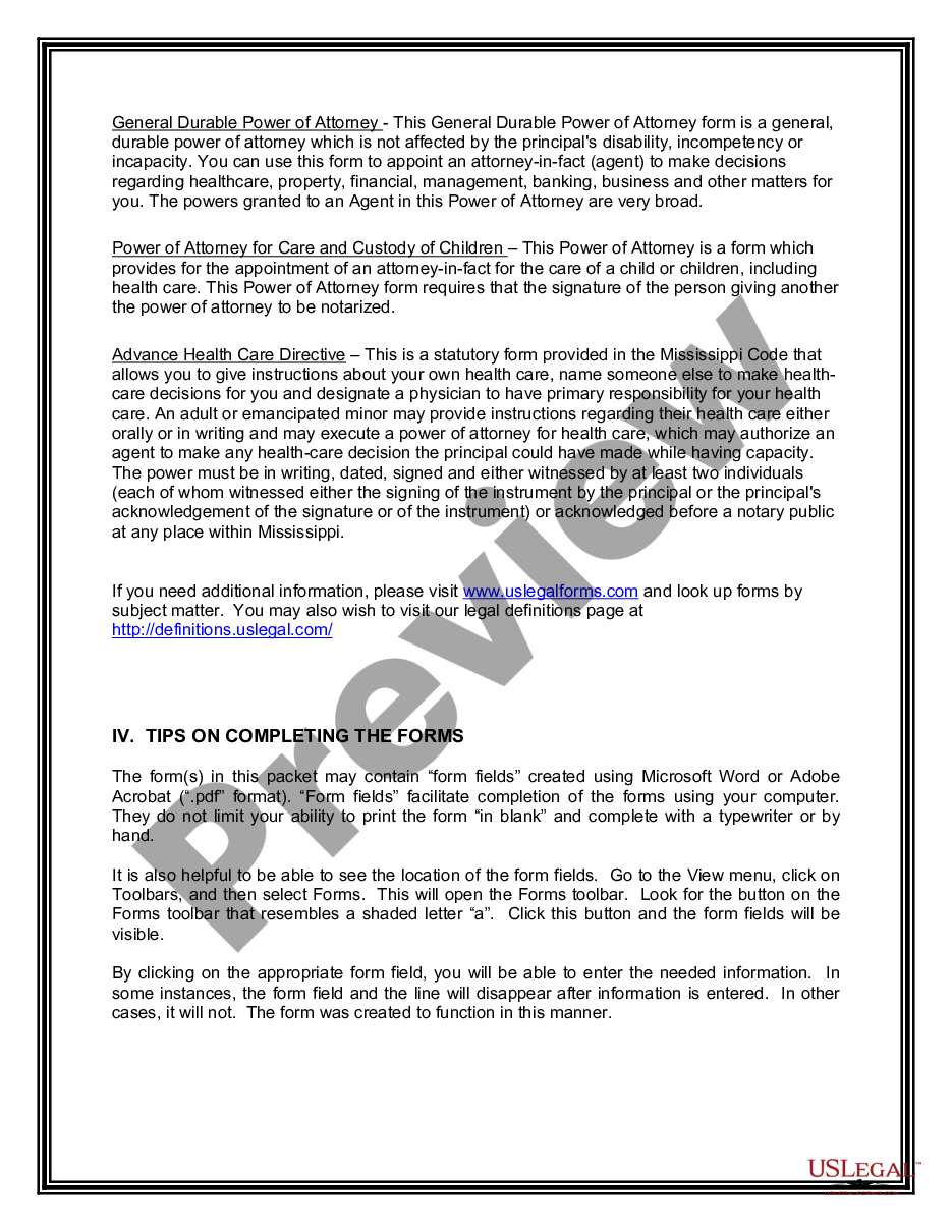 page 2 Power of Attorney Forms Package preview