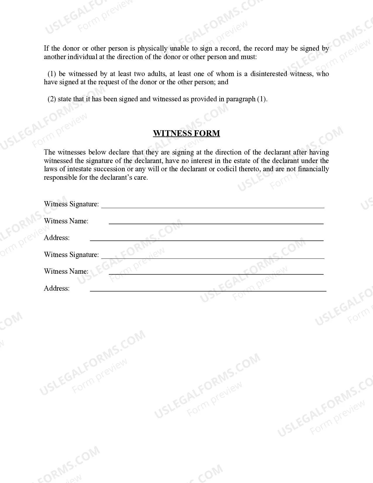 Preview Revocation of Anatomical Gift Donation