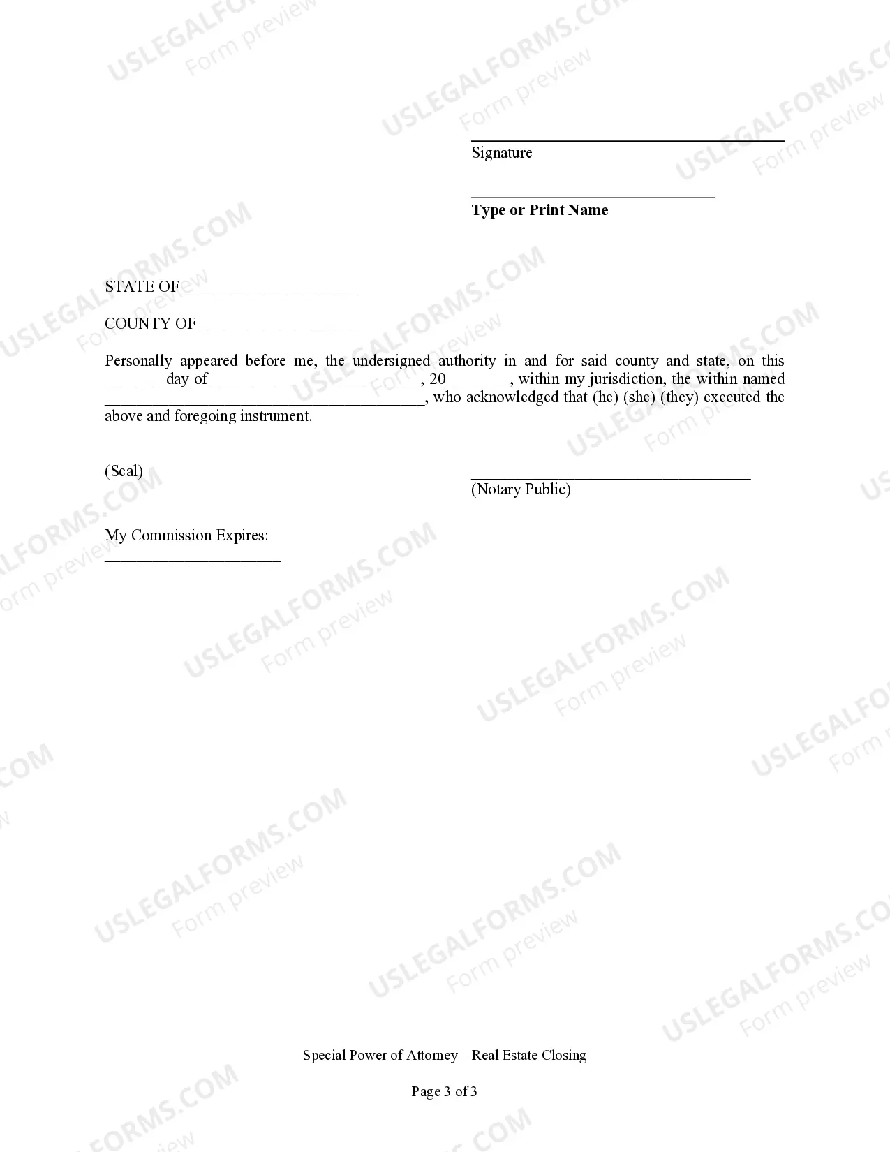 Preview Special or Limited Power of Attorney for Real Estate Sales Transaction By Seller