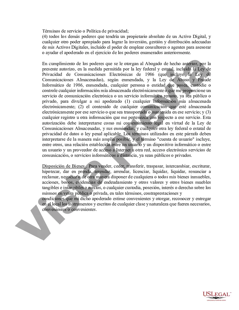 Preview Poder notarial limitado en el que se especifican poderes con ejemplos de poderes incluidos