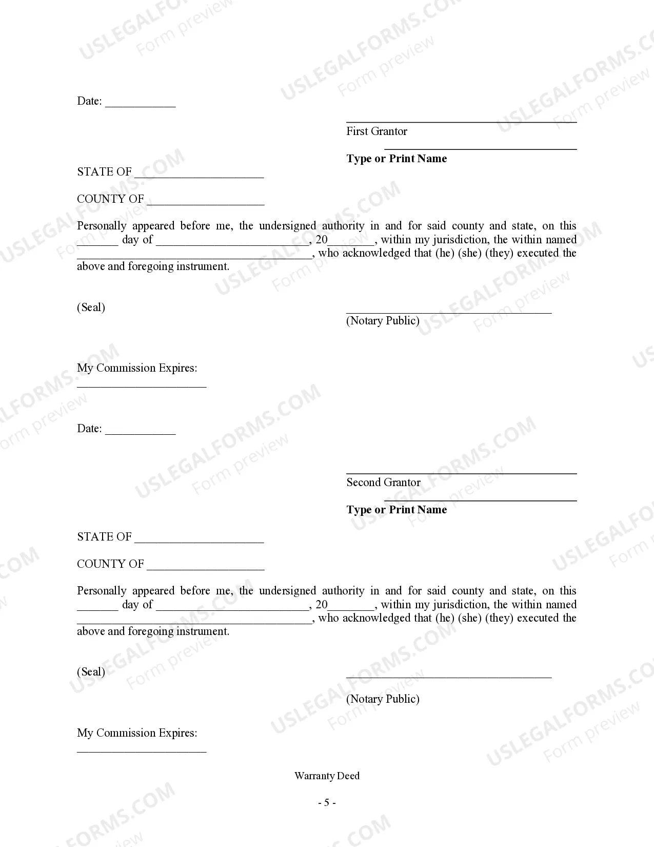 Preview Warranty Deed for Parents to Child with Reservation of Life Estate