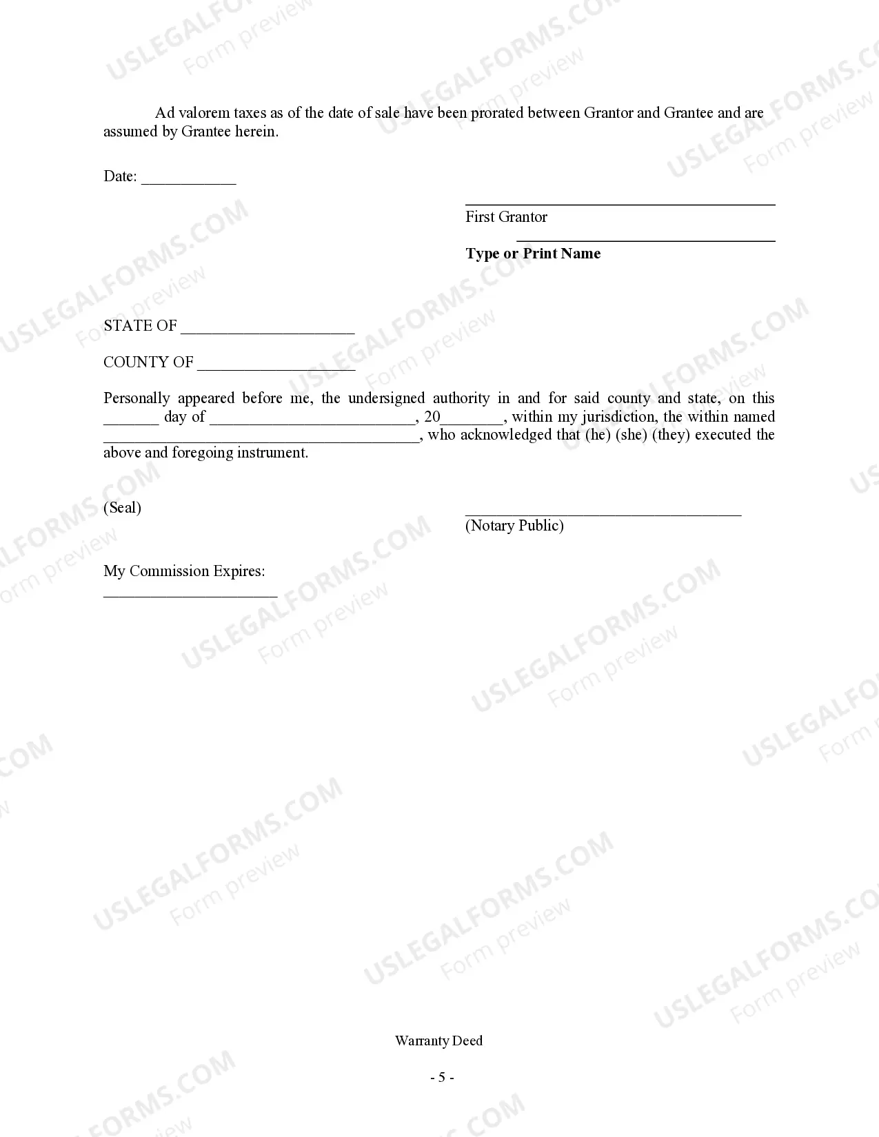 Preview Warranty Deed to Separate Property of One Spouse to Both Spouses as Joint Tenants