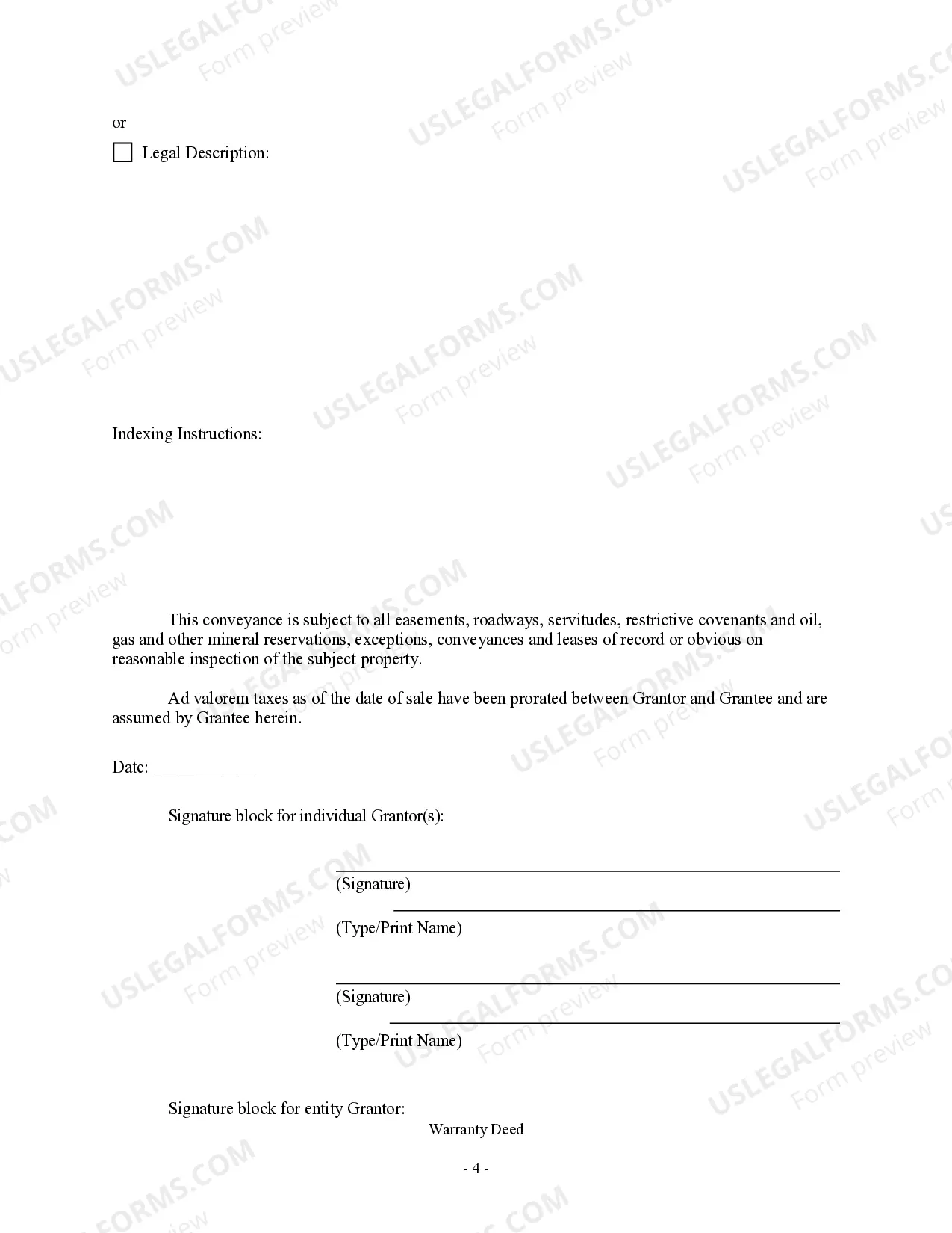 Preview Warranty Deed from Limited Partnership or LLC is the Grantor, or Grantee