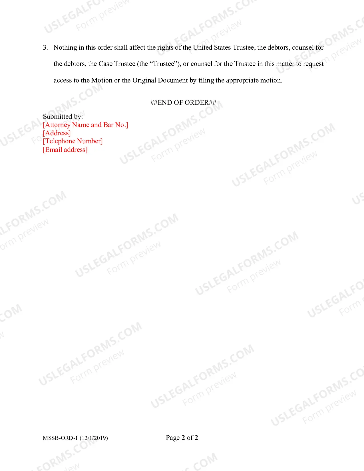 Preview Order Granting Motion To Restrict Public Access And Redact Document