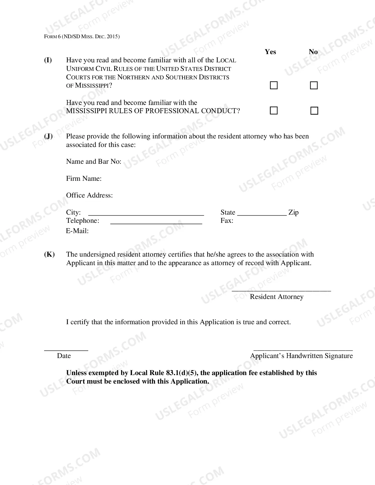 Preview Application For Admission Pro Hac Vice